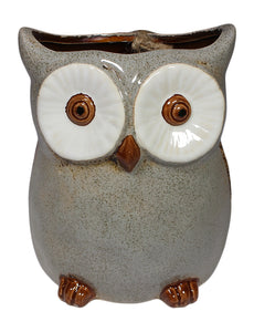 Village Pottery Super Cute Ceramic Owl Mother Planter Large