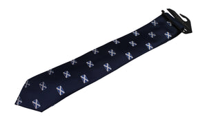 Lloyd Attree & Smith Scottish Flag Saltire Pattern Polyester Neck Tie