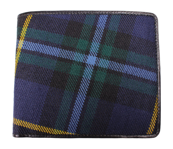 100% Scottish Tartan & Real Leather Mens Wallet - Weir Modern