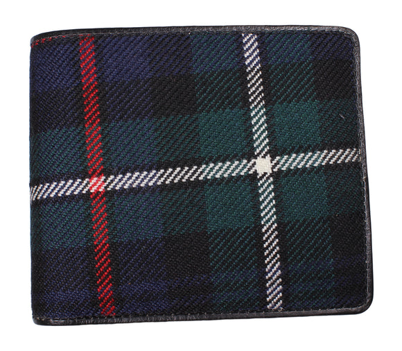 100% Scottish Tartan & Real Leather Mens Wallet - Mackenzie Modern