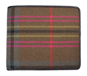 100% Scottish Tartan & Real Leather Mens Wallet - Kennedy Weathered