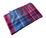 Equilibrium For Men Checked Acrylic Scarf In Red Grey Or Blue
