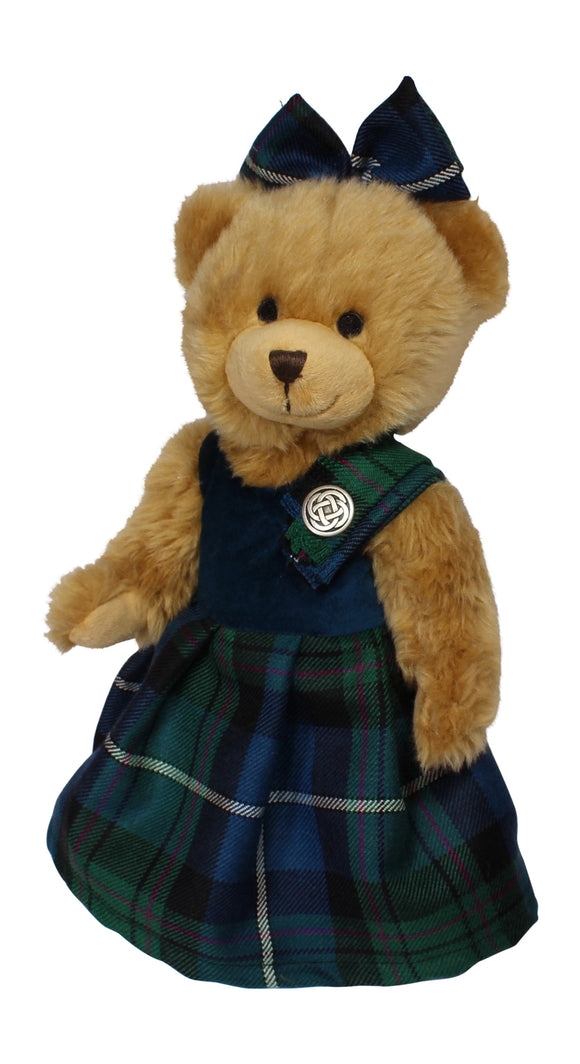 Ronnie Hek Scottish MacRae Tartan Dancing Bella Teddy Bear