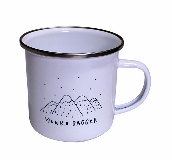 Munro Bagger Scottish Enamel 12oz Coffee Cup Mug