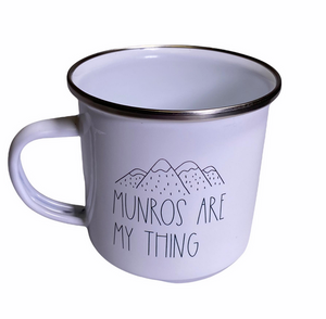 Munros Are My Thing Scottish Enamel 12oz Coffee Cup Mug