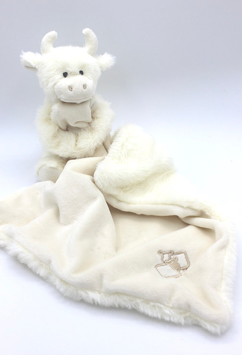 Jomanda Super Cute Cream Scottish Highland Cow Coo Unisex Baby Soother Comforter