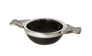 Wentworth Pewter Scottish Horn and Pewter Toasting Quaich - Various Sizes Available - Ready