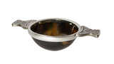 Wentworth Pewter Scottish Horn and Pewter Toasting Quaich - Various Sizes Available - Ready