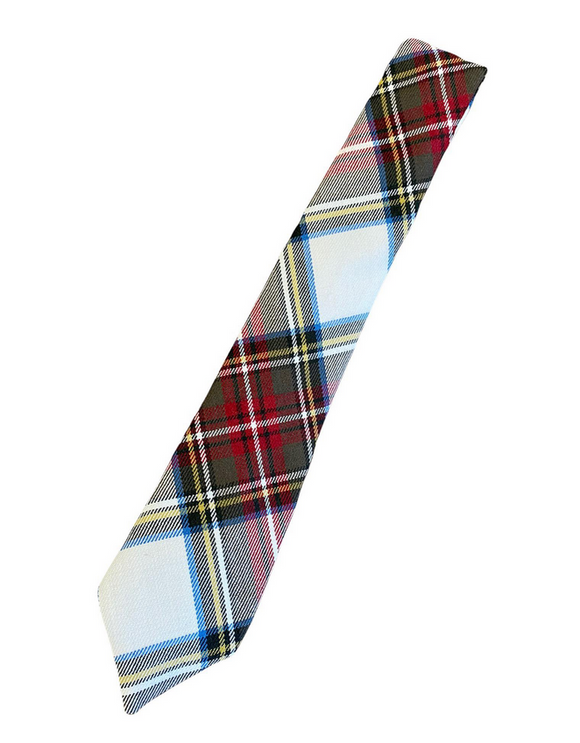 100% Wool Authentic Traditional Scottish Tartan Neck Tie - Stewart Dress Muted