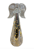 Glass Art Festive LED Large Metallic Christmas Angel