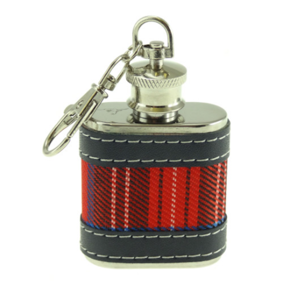 Tartan 1oz Hip Flask Keyring