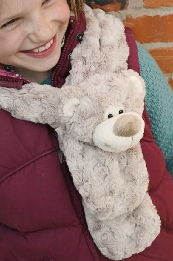 Super Cute Jomanda Bear Happy Children's Soft Plush Scarf