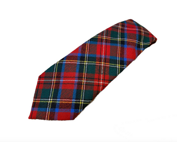 100% Wool Traditional Scottish Tartan Neck Tie - Stewart Prince Charles Edward