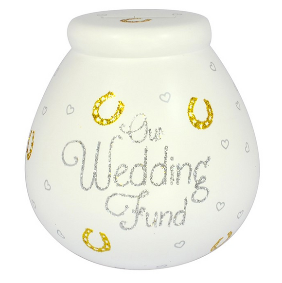 Lovely Pot of Dreams Wedding Horse Shoe Money Savings Pot