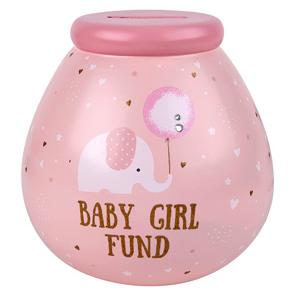 Lovely Pot Of Dreams Pink Baby Girl Fund Money Savings Pot