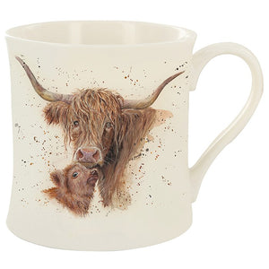 Bree Merryn Super Harmony Highland Cow Coo & Calf Fine China Mug