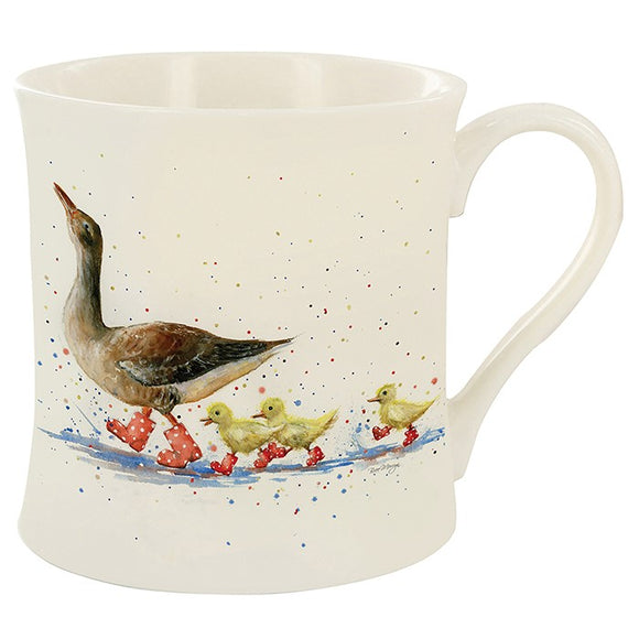 Bree Merryn Super Cute Puddle Parade Duck & Duckling Fine China Mug