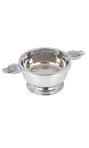 4 Inch Chrome Plated Traditional Scottish Thistle Toasting Celebration Quaich