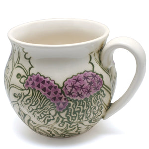 JS Ceramics Traditional Scottish Thistle Ceramic Mug Cup