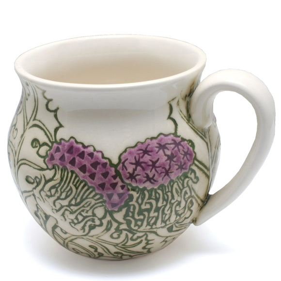 JS Ceramics Traditional Scottish Thistle Ceramic Mug Cup