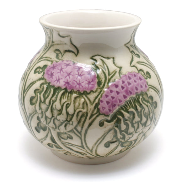 JS Ceramics Traditional Scottish Thistle Bud Vase