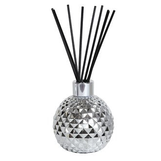 Silver Glass Reed Diffuser & 50 Black Fibre Reeds