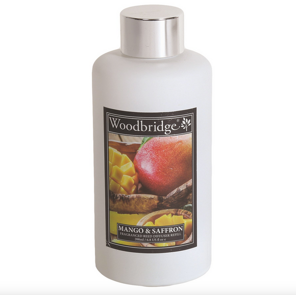 Woodbridge Reed Diffuser 200ml Fragrance Liquid Refill Bottle - Mango & Saffron
