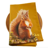 Seddon & Davison Colourful Cotton Scottish Red Squirrel Tea Towel