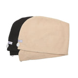Twin Pack Black & Cream Lightweight Design Microfiber Hair Turban Towel