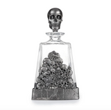 AE Williams Stunning Pewter Skull & Snake Glass Pyramid Whisky Decanter