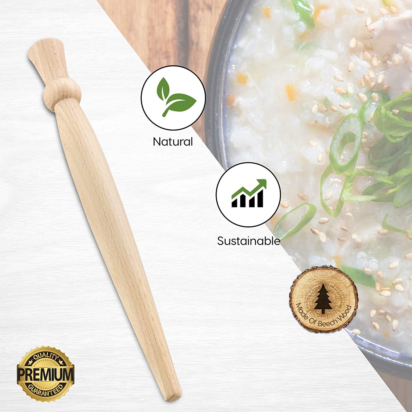 Wooden Porridge Spurtle Porridge Stirrer