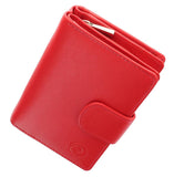 Origin Ladies Tab Purse Wallet Mala Leather with RFID ID Protection 3118 Red