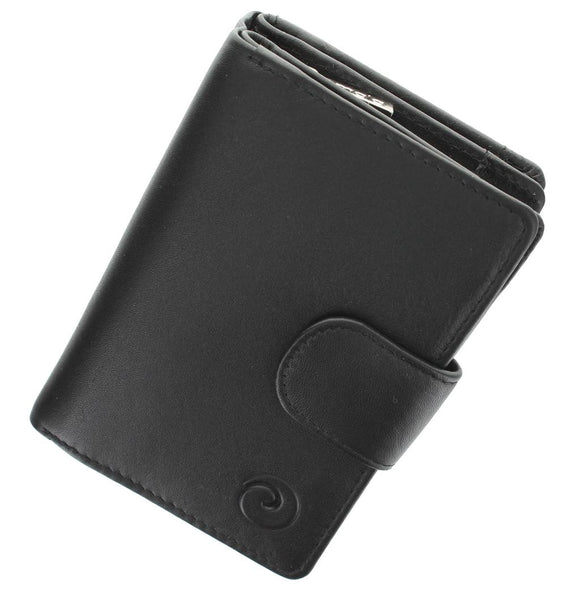 Origin Ladies Tab Purse Wallet Mala Leather with RFID ID Protection 3118 Black