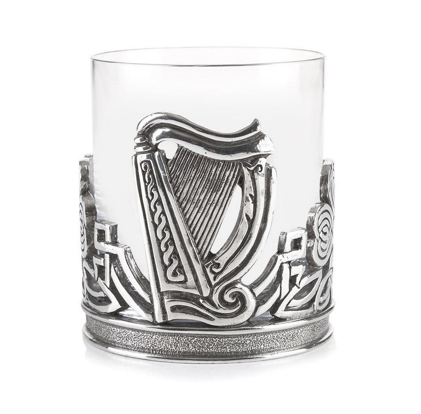 Irish Shamrock & Harp Whisky Tumbler