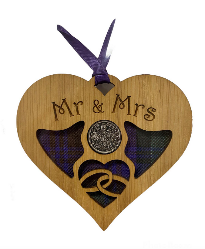 Lucky Sixpence - Mr & Mrs - 3 Tartans