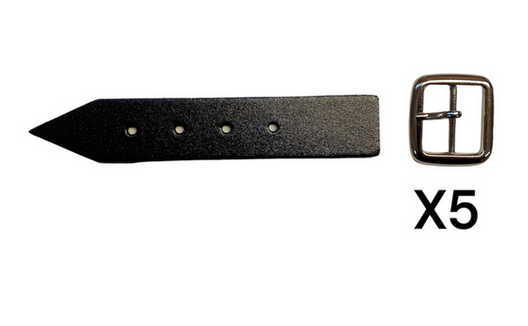 Kilt Strap and Buckle 1 Inch - Quality 3cm Leather x5