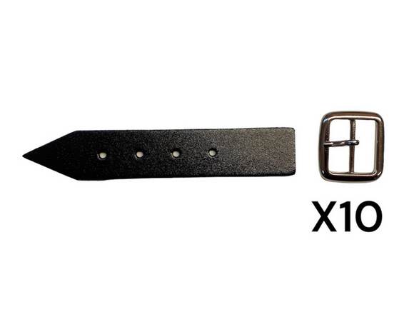 Kilt Strap and Buckle 1 Inch - Quality 3cm Leather x10