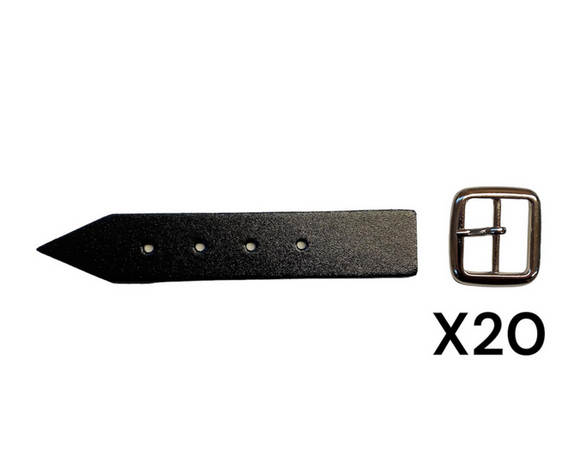 Kilt Strap and Buckle 1 Inch - Quality 3cm Leather x20