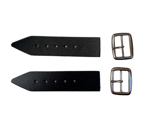 Kilt Strap and Buckle 1.25" Quality 3mm Leather x 2 Kilts Wi Hae