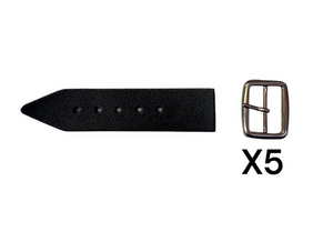 Kilt Strap and Buckle 1.25"-  Quality 3mm Leather x 5