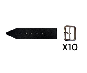 Kilt Strap and Buckle 1.25"-  Quality 3mm Leather x 10