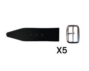 Kilt Strap and Buckle 1.5"-  Quality 3mm Leather x5
