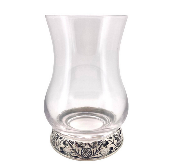 Stunning Pewter Scottish Thistle Flower Whisky Tasting Glass