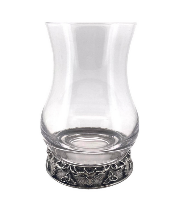 Stunning Pewter Scottish Highland Stag Whisky Tasting Glass