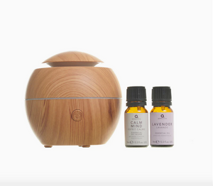 Wood Effect Sleep Well Aromatherapy Diffuser & Essential Oil Blend Set