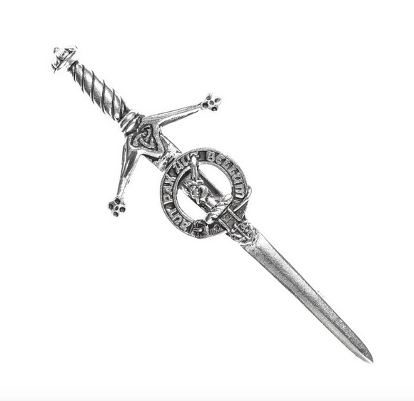 Gunn Clan Crest Pewter Sword Kilt Pin