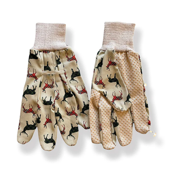 Colourful Scottish Highland Stag Comfort Grip Gardening Gloves