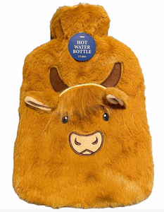 Scottish Highland Cow Coo Hot 2L Water Bottle & Cover