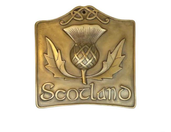 The Bronze Gallery - Cold Cast Bronze Scottish Highland Thistle Plaque