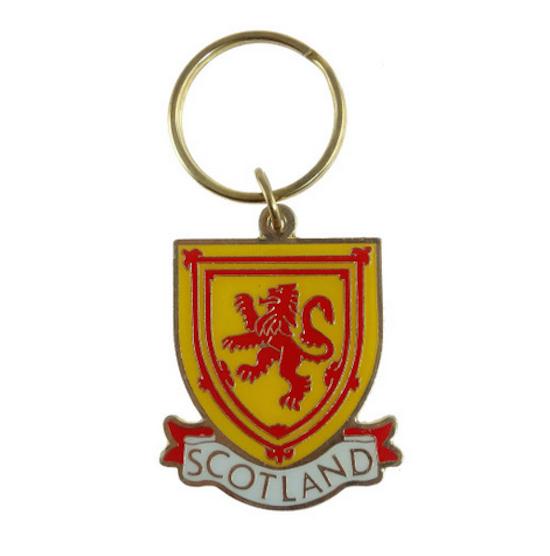 Metal Keyring Bag Hanger Featuring A Scottish Lion Rampant Crest